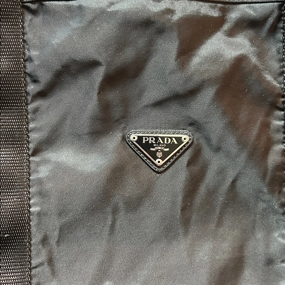 Vintage Prada Tessuto Nylon Duffle Bag Black